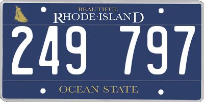 RI license plate 249797