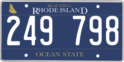 RI license plate 249798