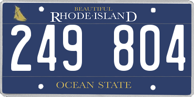 RI license plate 249804