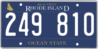 RI license plate 249810