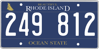 RI license plate 249812