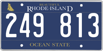 RI license plate 249813
