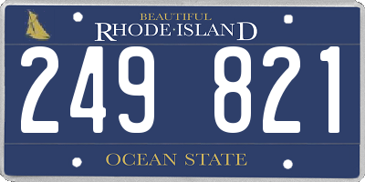 RI license plate 249821