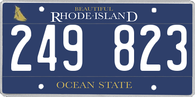 RI license plate 249823