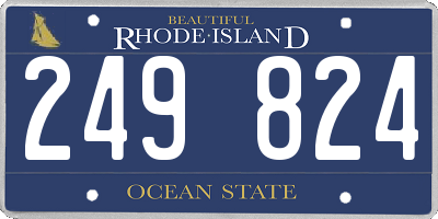 RI license plate 249824
