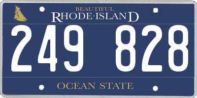 RI license plate 249828