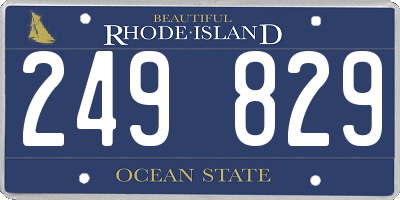 RI license plate 249829