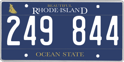 RI license plate 249844