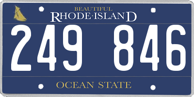 RI license plate 249846