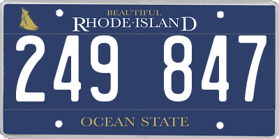 RI license plate 249847