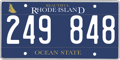 RI license plate 249848
