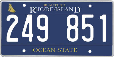 RI license plate 249851