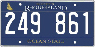 RI license plate 249861