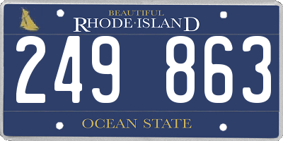 RI license plate 249863