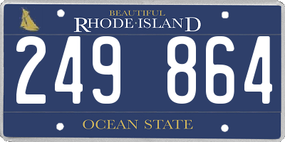 RI license plate 249864