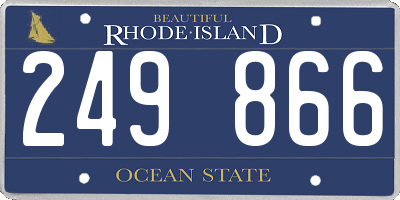RI license plate 249866