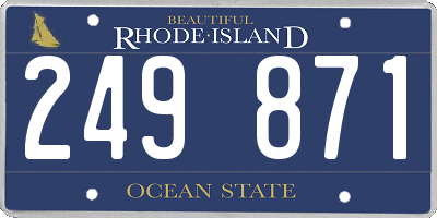RI license plate 249871
