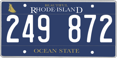 RI license plate 249872
