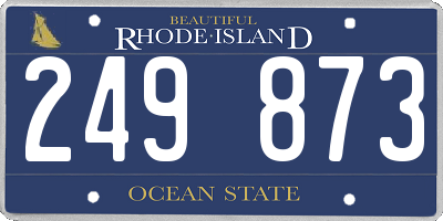 RI license plate 249873