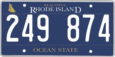 RI license plate 249874