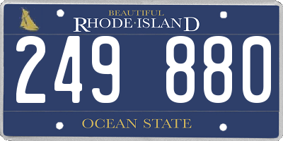 RI license plate 249880