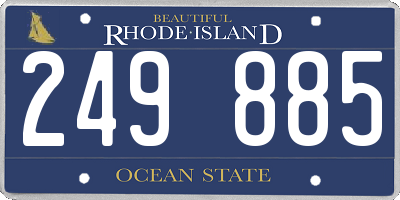 RI license plate 249885