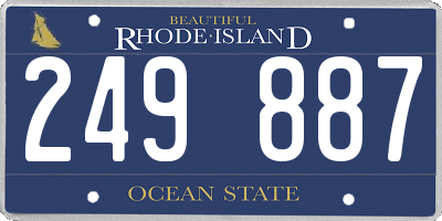 RI license plate 249887