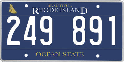 RI license plate 249891
