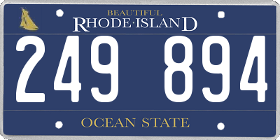 RI license plate 249894