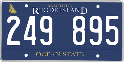 RI license plate 249895