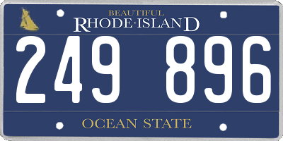 RI license plate 249896