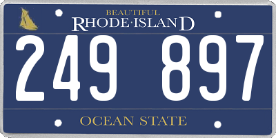 RI license plate 249897