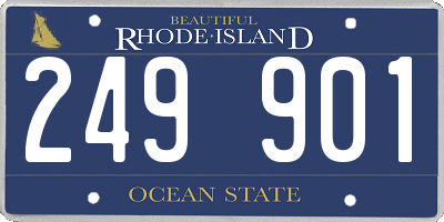 RI license plate 249901