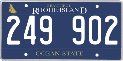 RI license plate 249902