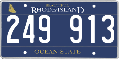 RI license plate 249913