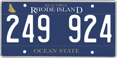 RI license plate 249924