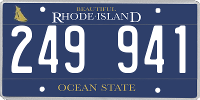 RI license plate 249941