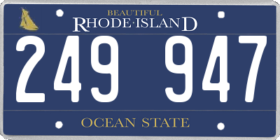 RI license plate 249947