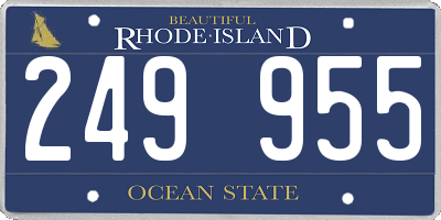 RI license plate 249955