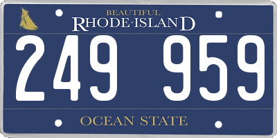 RI license plate 249959