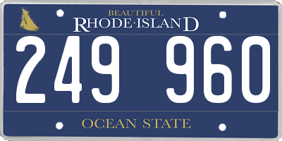 RI license plate 249960