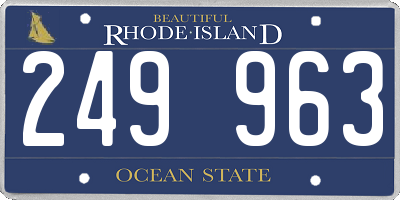 RI license plate 249963