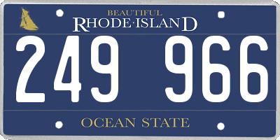 RI license plate 249966