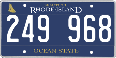 RI license plate 249968