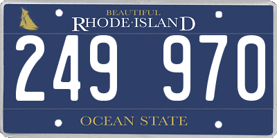 RI license plate 249970