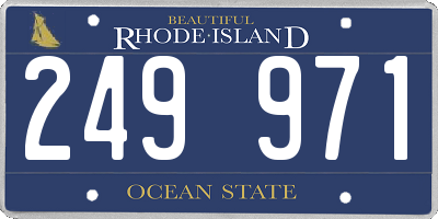 RI license plate 249971