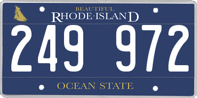 RI license plate 249972
