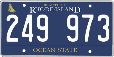 RI license plate 249973