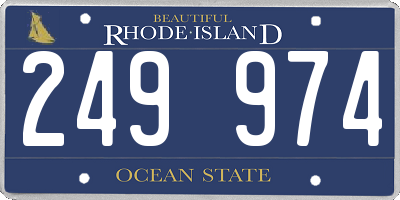 RI license plate 249974