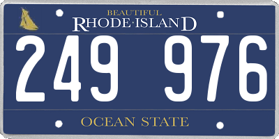 RI license plate 249976
